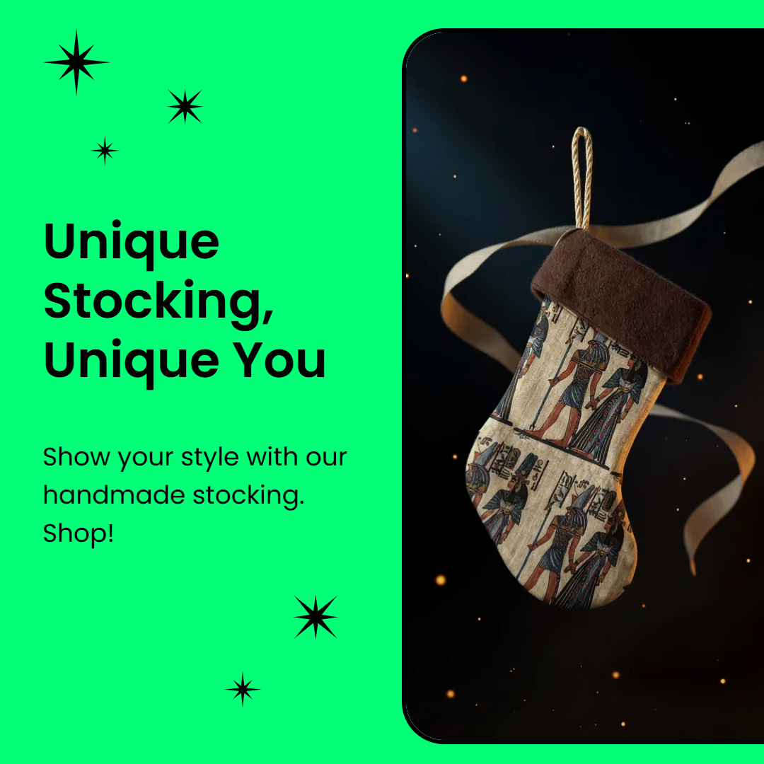 Egyptian Handmade Christmas Stocking