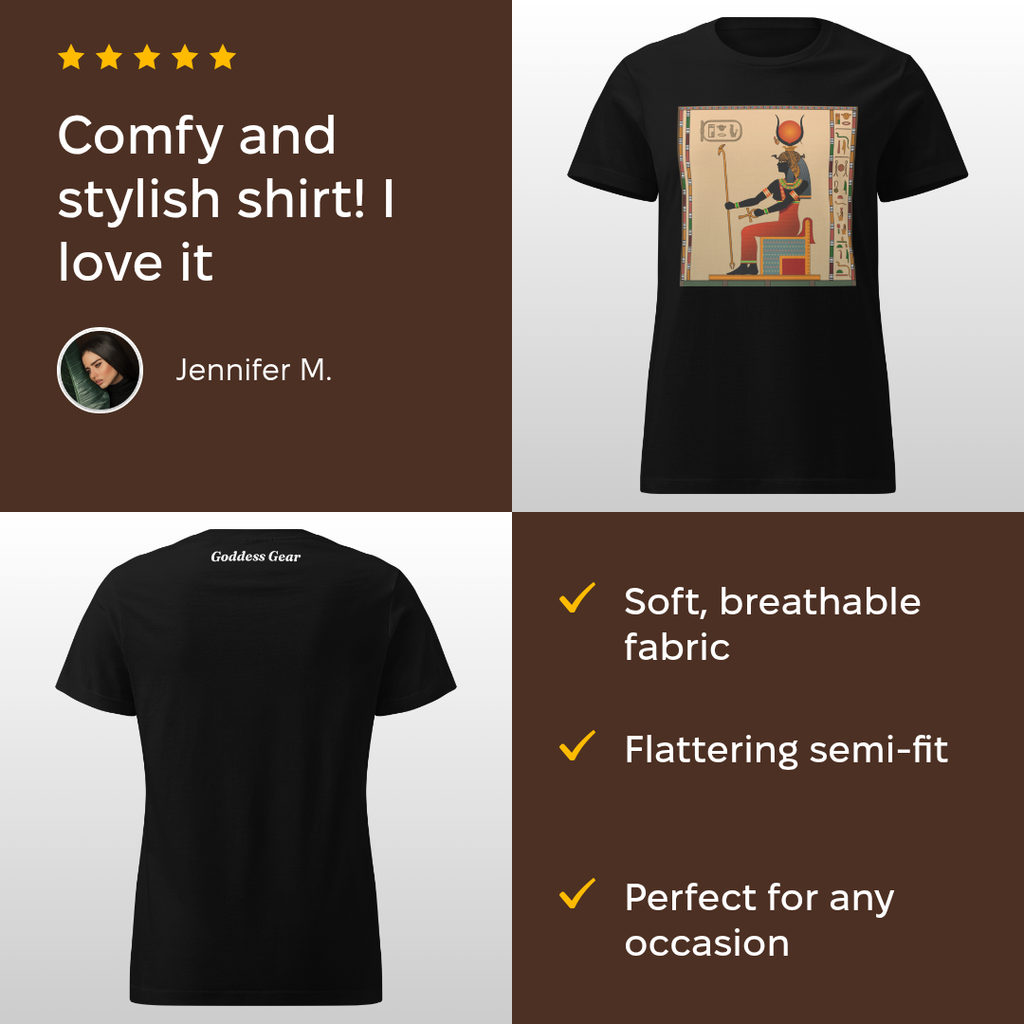 T-shirt basique doux pour femme Hathor Goddess de Goddess Gear