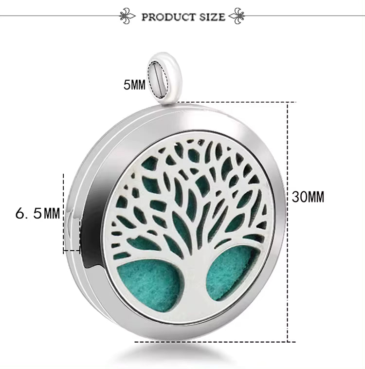 Beautiful Aromatherapy Oil Diffuser Necklace Pendant Set