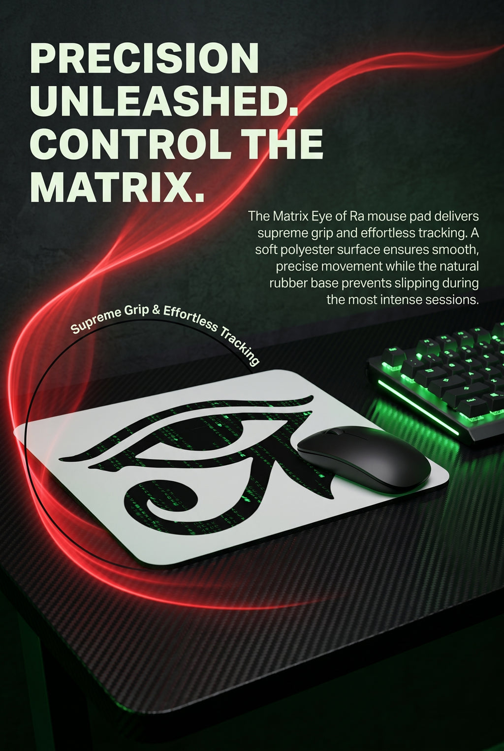 Tapis de souris Matrix Œil de Râ (Fabriqué sur commande)