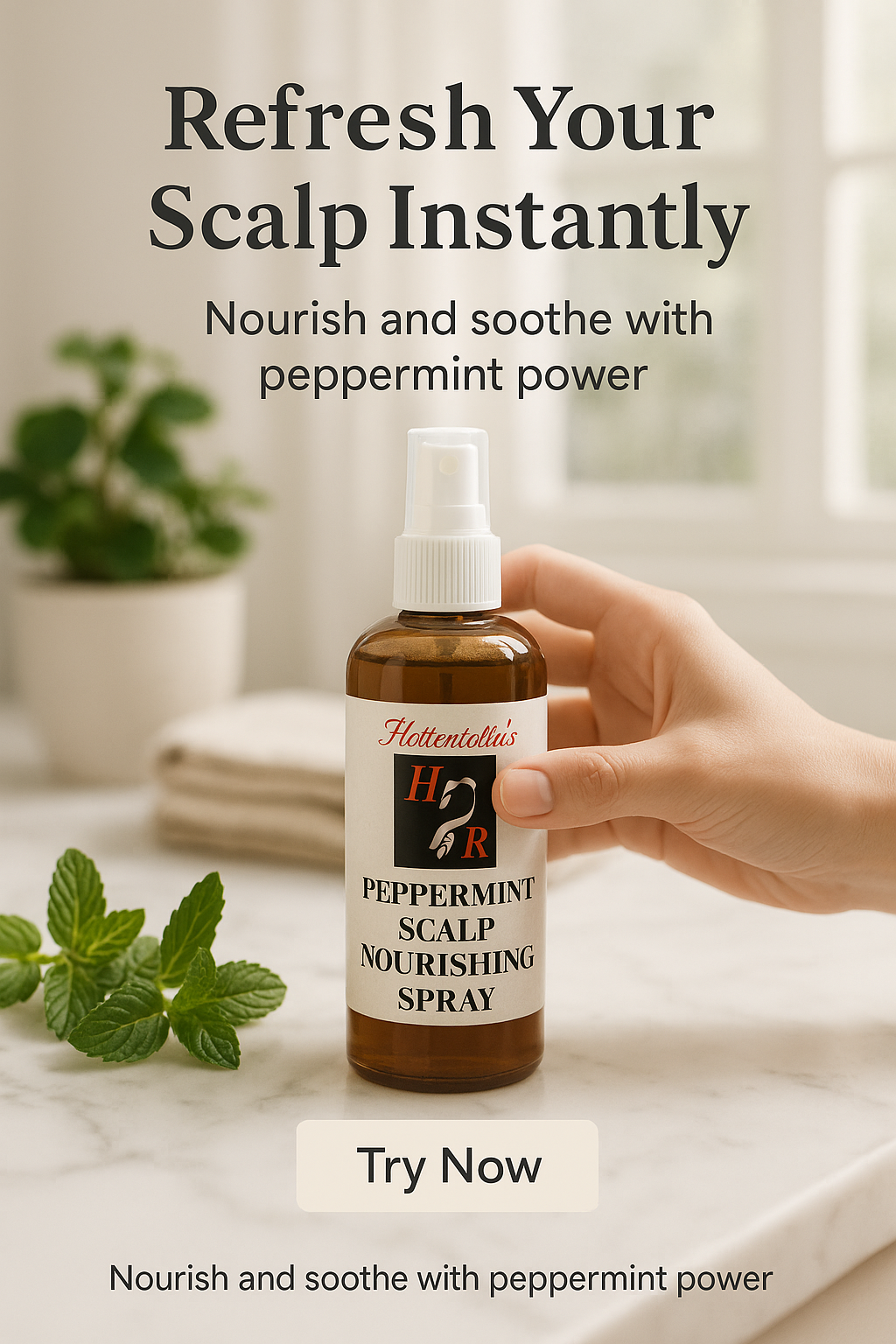 Hottentotta's  Premium Peppermint Scalp Nourishing Spray 4 fl oz