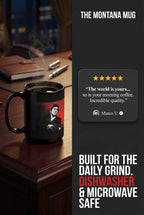 Mug noir brillant inspiré de Scarface Tony Montana
