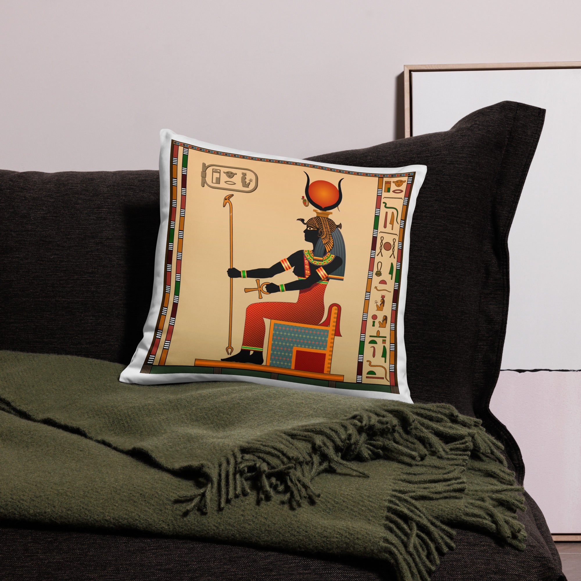 Goddess Hathor Throw Basic Pillow