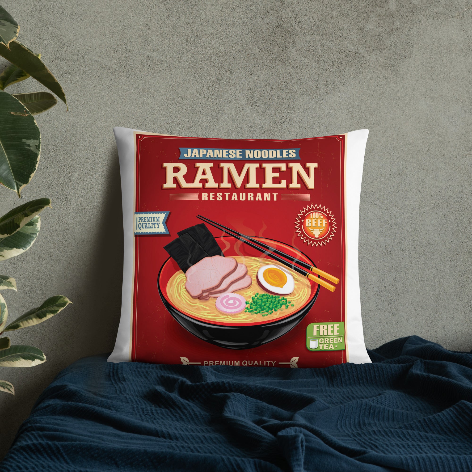 Ramen Noodles Basic Pillow