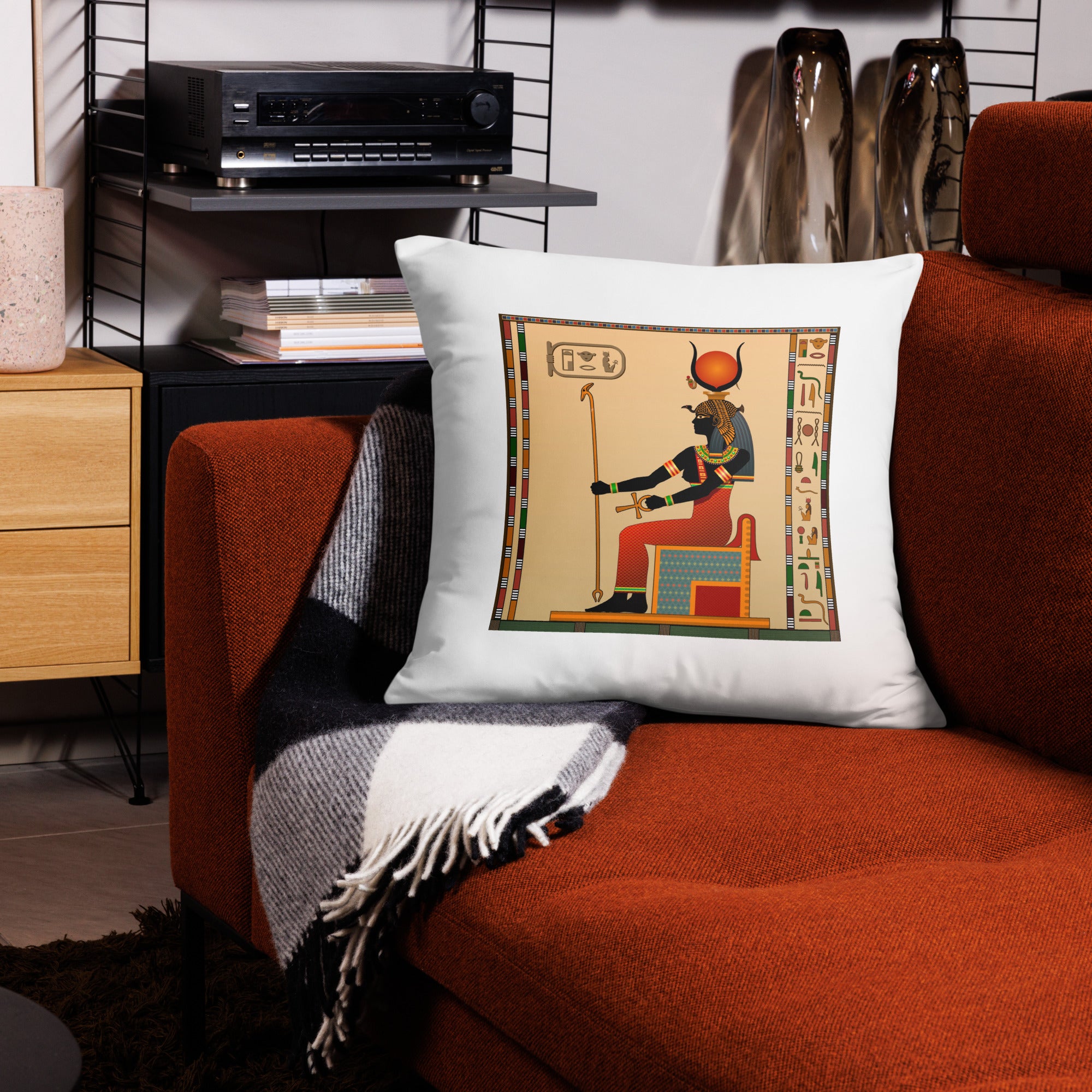 Goddess Hathor Throw Basic Pillow