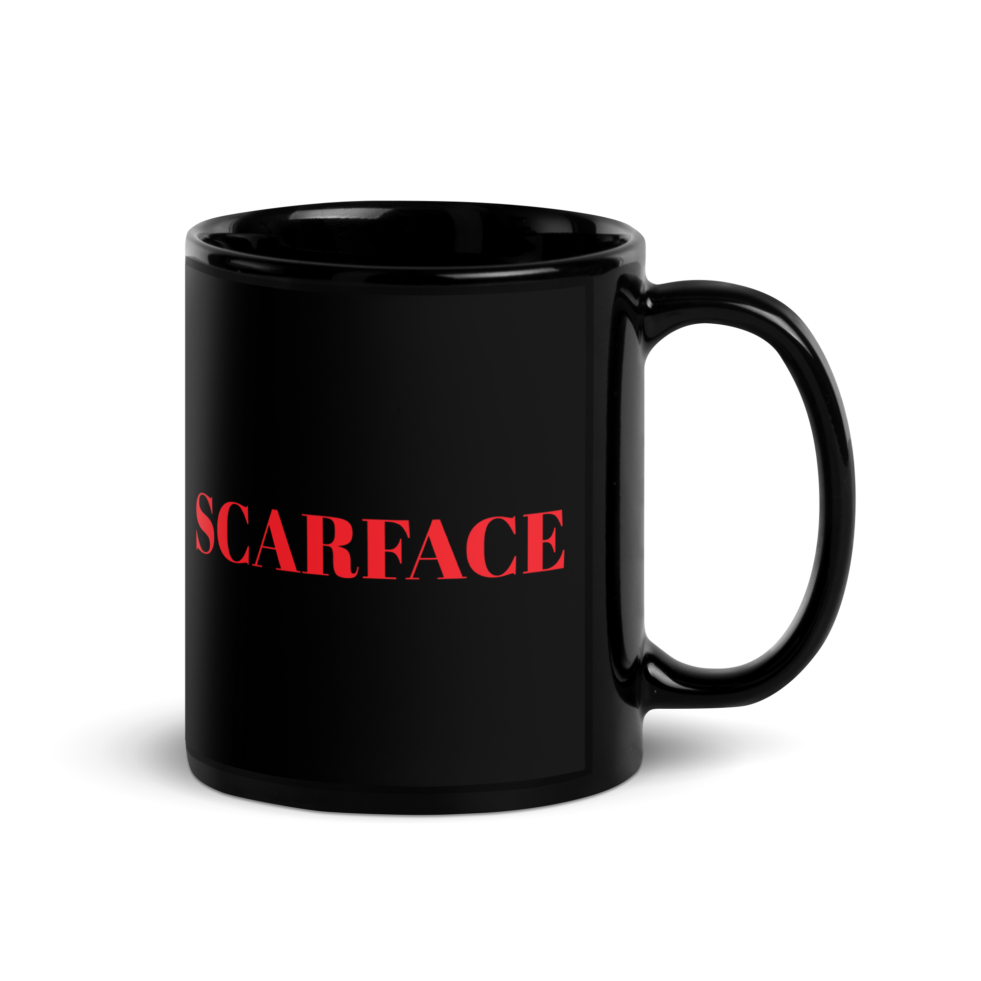 Scarface Tony Montana Inspired Black Glossy Mug