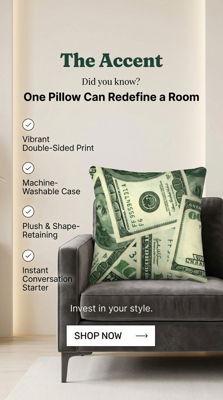 Money Basic Throw Pillow