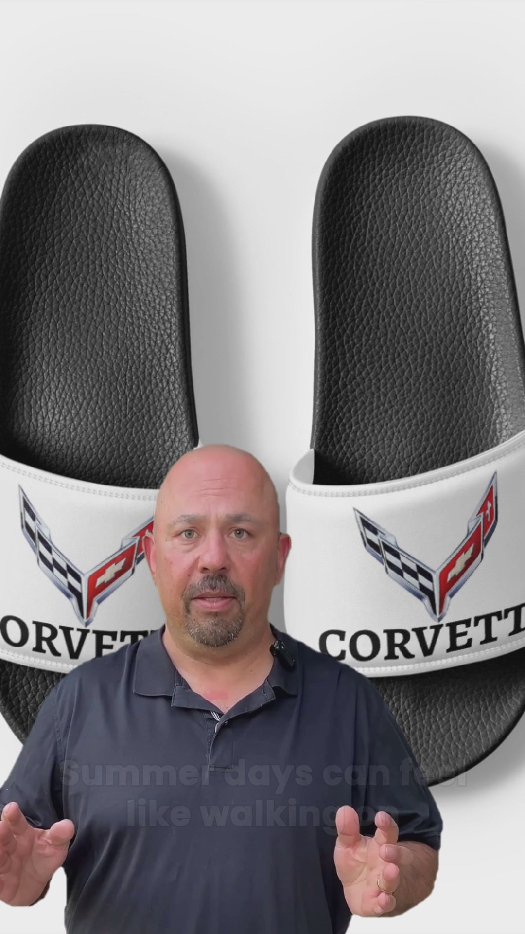 Corvette C8 Inspired Men’s Yellow Slides (Made to Order)