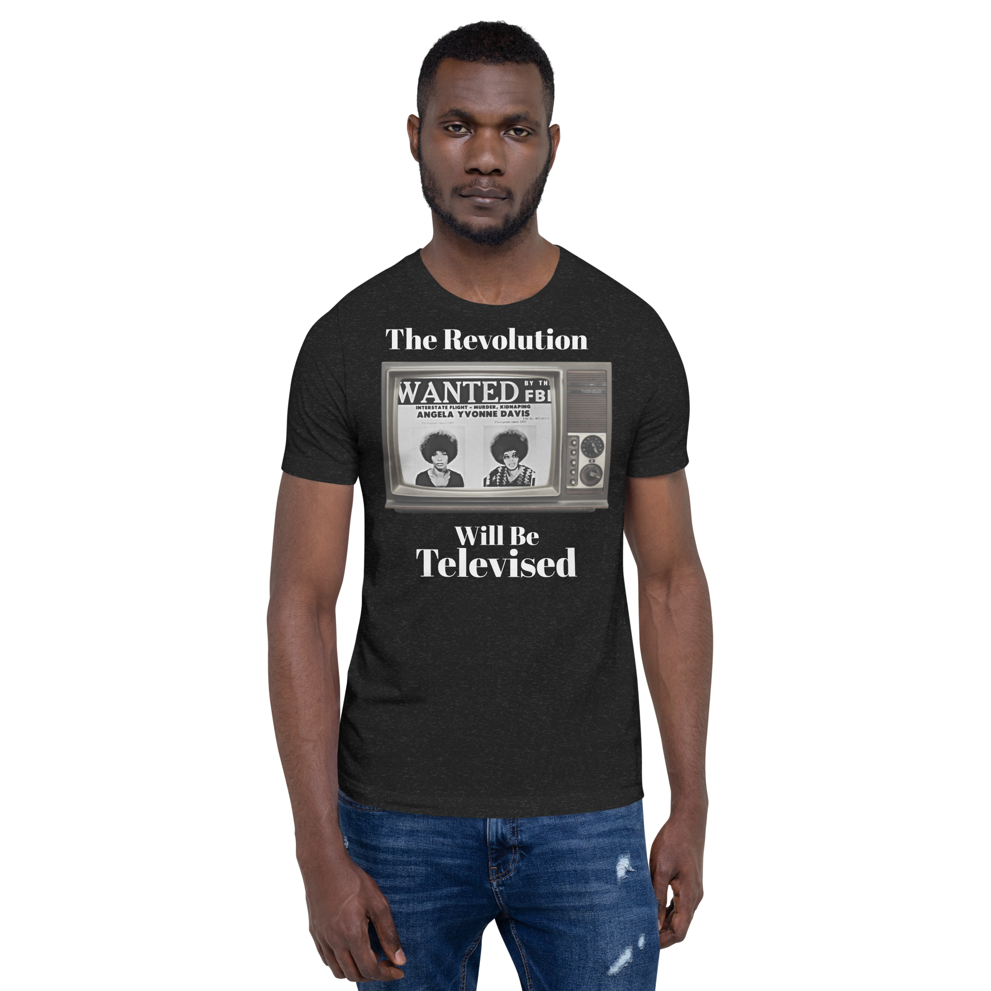 T-shirt Unisexe Femme à Manches Courtes Angela Davis Revolution