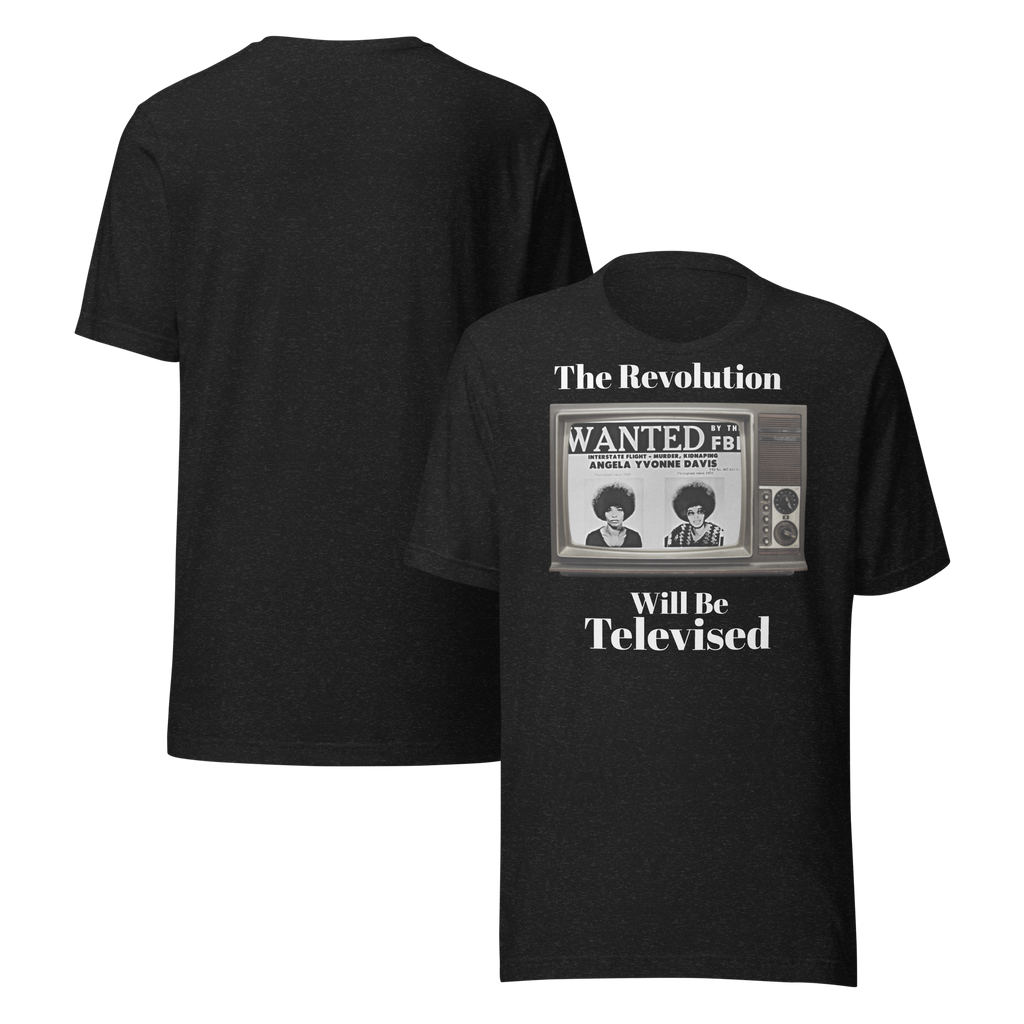 T-shirt Unisexe Femme à Manches Courtes Angela Davis Revolution