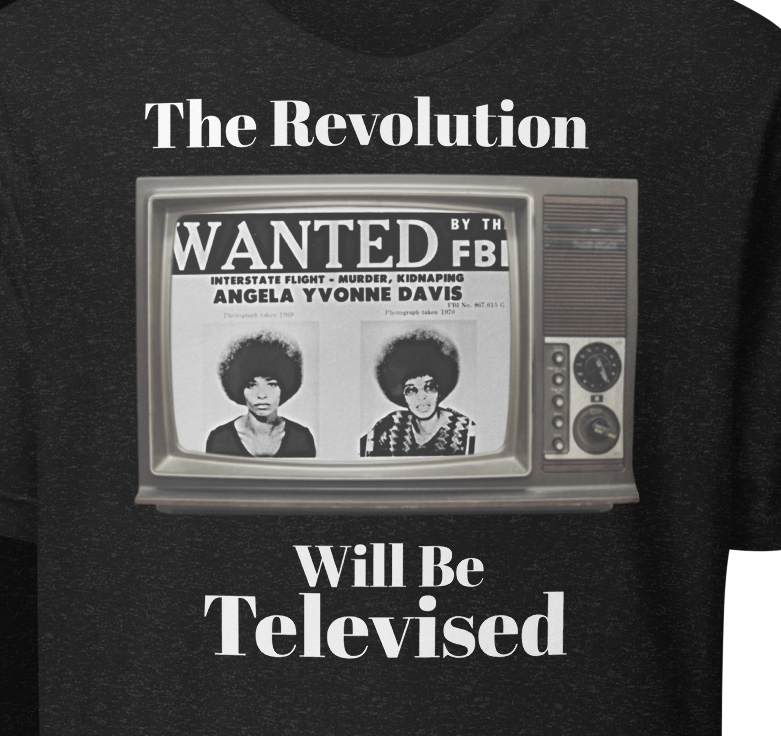 T-shirt Unisexe Femme à Manches Courtes Angela Davis Revolution