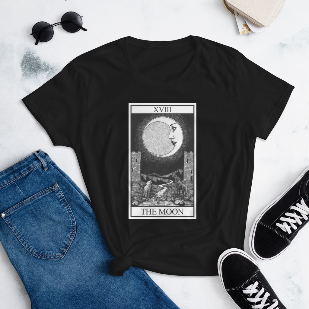 T-shirt à manches courtes pour femme « La Lune » du Tarot